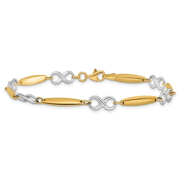 14K Two-tone Polished Bracelet - Image 2