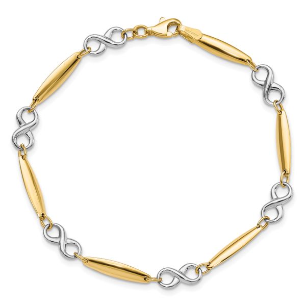 14K Two-tone Polished Bracelet - Image 3