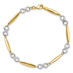 14K Two-tone Polished Bracelet - Image 3