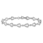 Leslie's 14K White Gold Polished Link Bracelet - Image 3