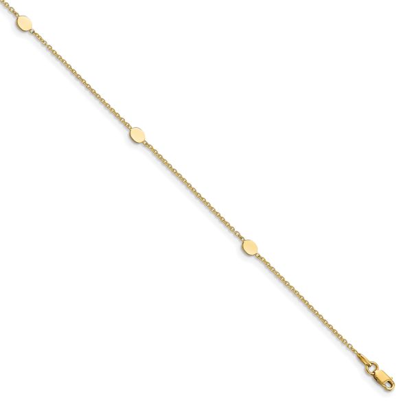 Leslie's 14K Polished w/1in ext. Anklet