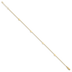 Leslie's 14K Polished w/1in ext. Anklet - Image 2
