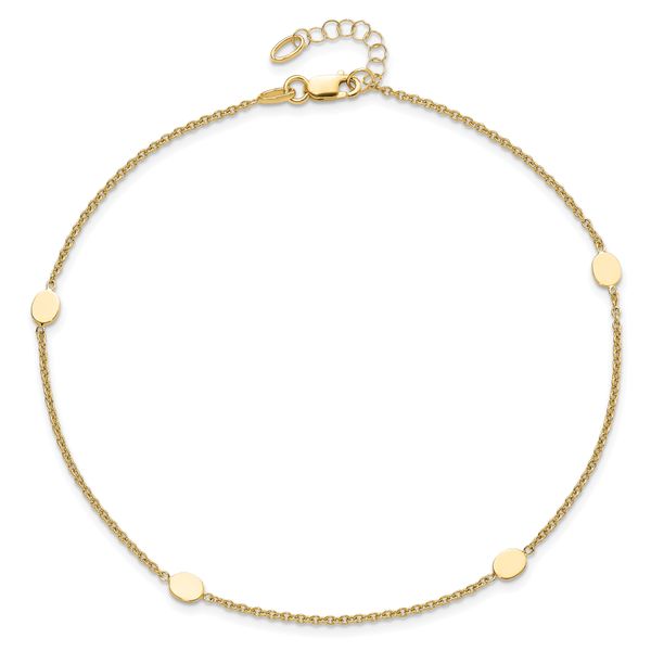 Leslie's 14K Polished w/1in ext. Anklet - Image 4