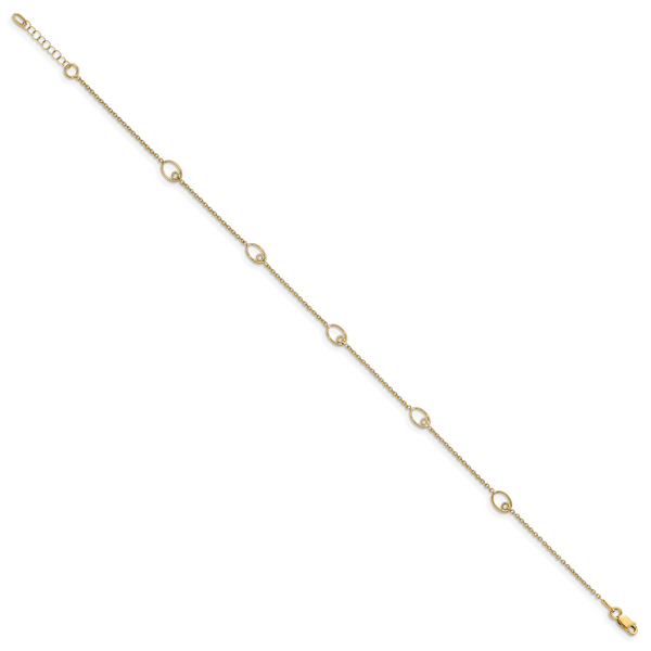 Leslie's 14K Polished w/1in ext. Anklet - Image 2
