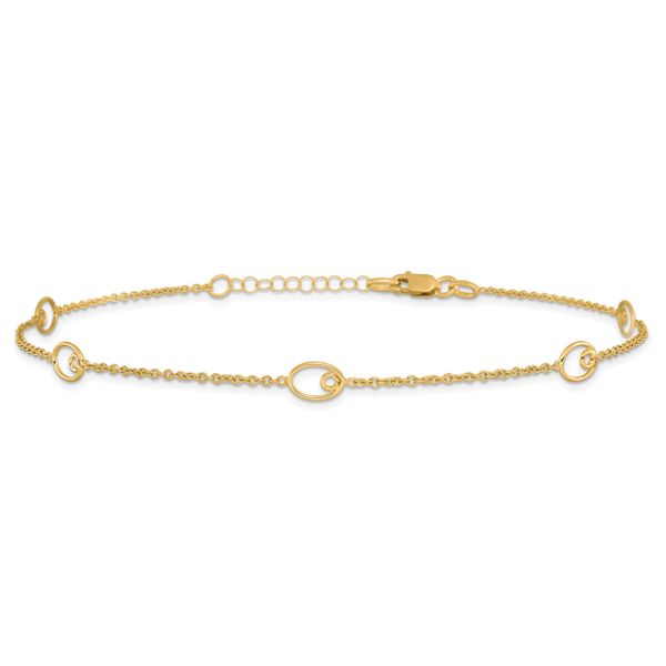 Leslie's 14K Polished w/1in ext. Anklet - Image 3