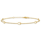Leslie's 14K Polished w/1in ext. Anklet - Image 3