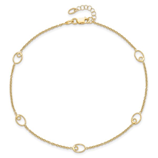 Leslie's 14K Polished w/1in ext. Anklet - Image 4