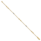 Leslie's 14K Two-tone Polished and D/C Bracelet - Image 2