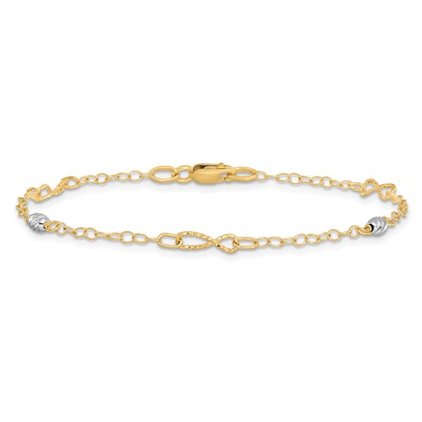 Leslie's 14K Two-tone Polished and D/C Bracelet - Image 3