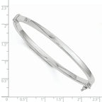Leslie's 14K with White Rhodium Plating Polished Hinged Bangle - Image 2