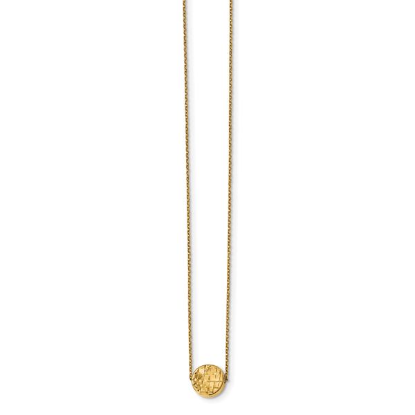 14K Polished D/C Round Necklace - Image 2