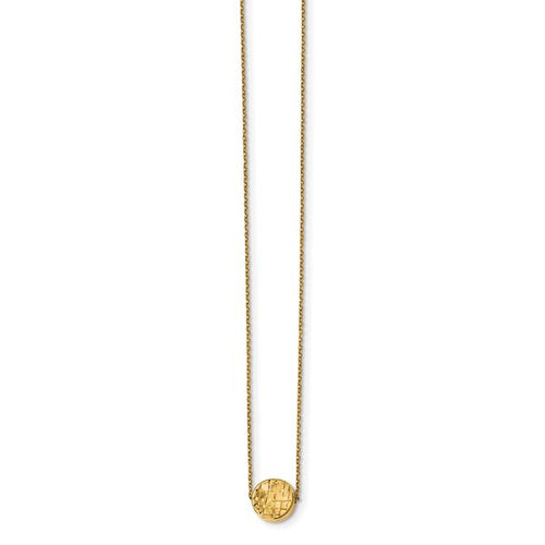 14K Polished D/C Round Necklace - Image 2