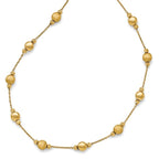 Leslie's 14K D/C Scratch Finish Polished Necklace