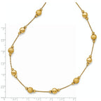 Leslie's 14K D/C Scratch Finish Polished Necklace - Image 3