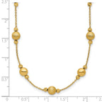 Leslie's 14K D/C Scratch Finish Polished Necklace - Image 3