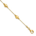 Leslie's 14K D/C Scratch Finish Polished Bracelet