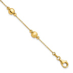 Leslie's 14K D/C Scratch Finish Polished Bracelet
