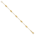 Leslie's 14K D/C Scratch Finish Polished Bracelet - Image 2