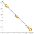 Leslie's 14K D/C Scratch Finish Polished Bracelet - Image 3