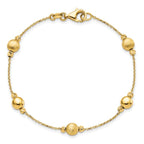 Leslie's 14K D/C Scratch Finish Polished Bracelet - Image 4
