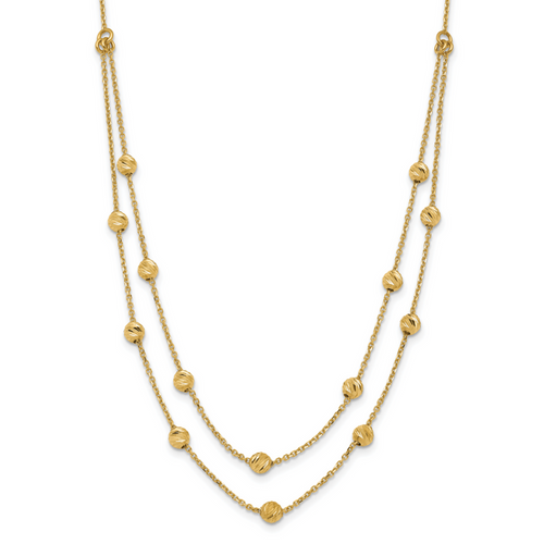 14K D/C Beaded Necklace