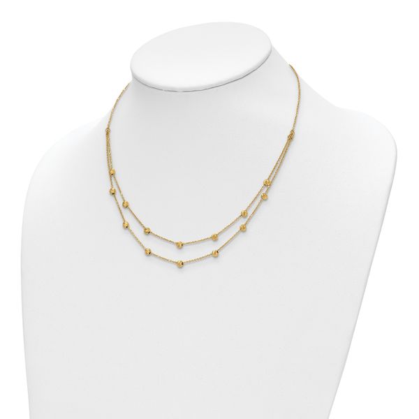 14K D/C Beaded Necklace - Image 4