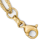 Leslie's 14K Two-tone Polished and Textured Fancy Link Bracelet - Image 3