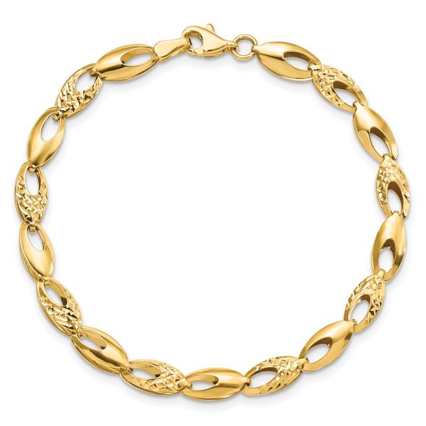 Leslie's 14K Polished and D/C Bracelet - Image 4