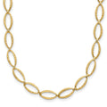 Leslie's 14K Polished and Diamond-cut Fancy Link Necklace