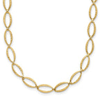 Leslie's 14K Polished and Diamond-cut Fancy Link Necklace