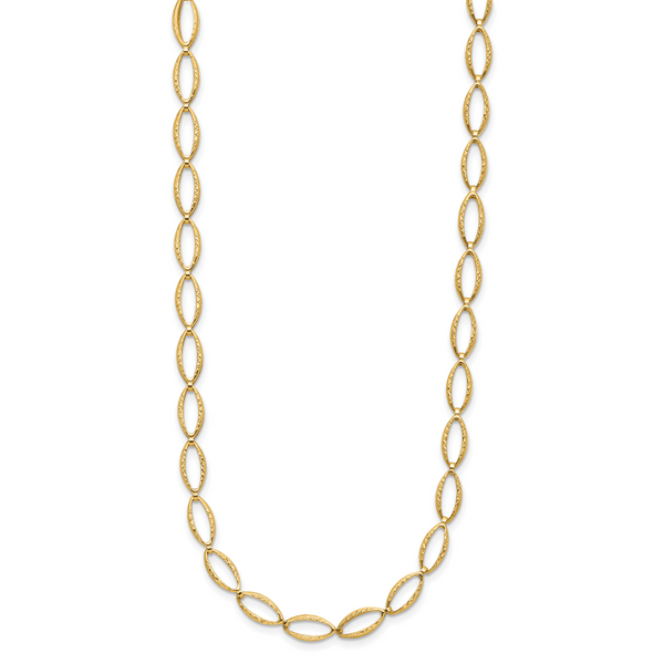 Leslie's 14K Polished and Diamond-cut Fancy Link Necklace - Image 2