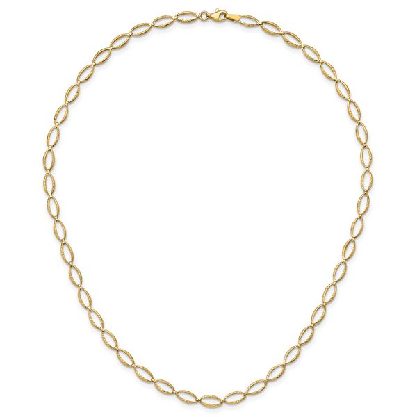 Leslie's 14K Polished and Diamond-cut Fancy Link Necklace - Image 4