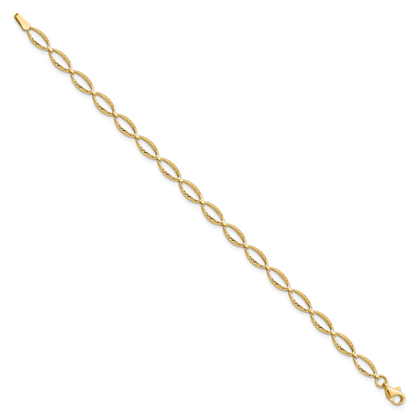Leslie's 14K Polished and D/C Bracelet - Image 2
