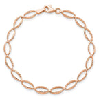 Leslie's 14K Rose Gold Polished and D/C Bracelet - Image 4