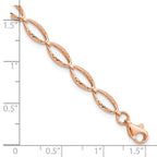Leslie's 14K Rose Gold Polished and D/C Bracelet - Image 5