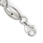 Leslie's 14K White Gold Polished and D/C Bracelet - Image 3
