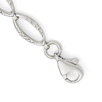 Leslie's 14K White Gold Polished and D/C Bracelet - Image 3