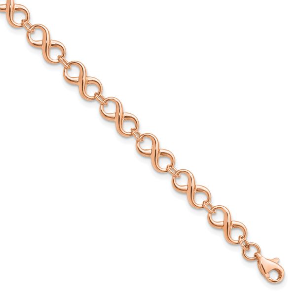 Leslie's 14K Rose Gold Polished Infinity Bracelet