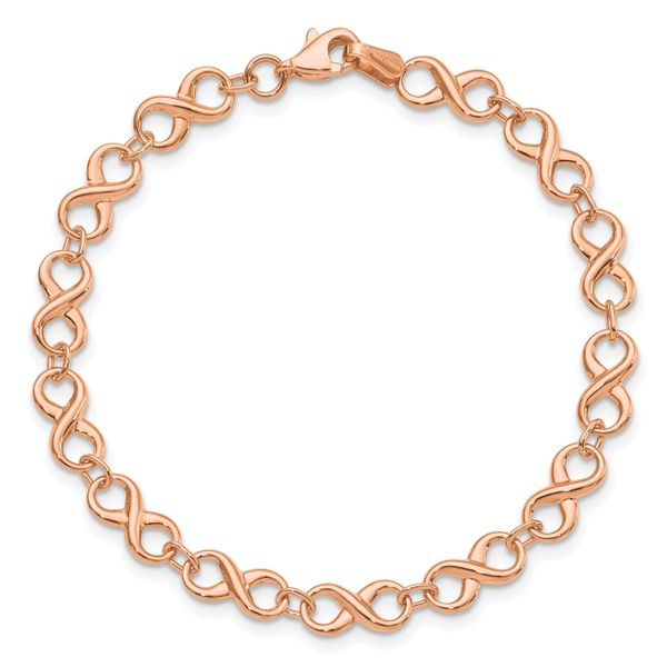 Leslie's 14K Rose Gold Polished Infinity Bracelet - Image 3