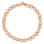 Leslie's 14K Rose Gold Polished Infinity Bracelet - Image 3