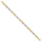 Leslie's 14K Tri-color Polished Infinity Bracelet - Image 2