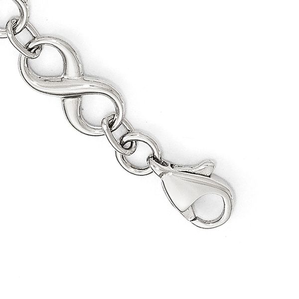 Leslie's 14K White Gold Polished Bracelet - Image 3