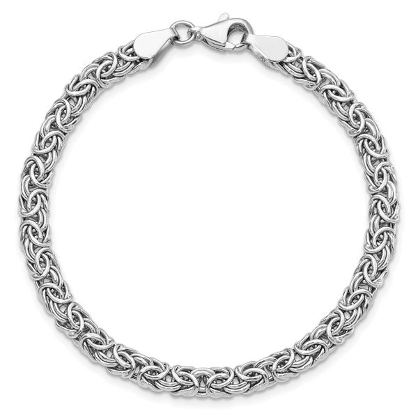 Leslie's 14K White Gold Polished Fancy Link Bracelet - Image 4