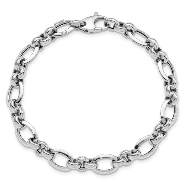 Leslie's 14K White Gold Polished Bracelet - Image 4