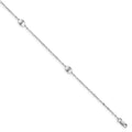 Leslie's 14K White Gold Polished with 1in ext. Anklet