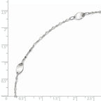 Leslie's 14K White Gold Polished with 1in ext. Anklet - Image 4