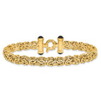 14K Polished Fancy Link with Black Onyx Bracelet - Image 3