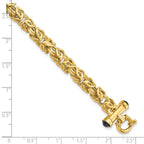 14K Polished Fancy Link with Black Onyx Bracelet - Image 4