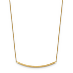 14K Polished D/C with 2in ext. Bar Necklace - Image 2