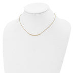 14K Polished D/C with 2in ext. Bar Necklace - Image 4